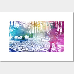 Fearless Girl (Watercolor) Posters and Art